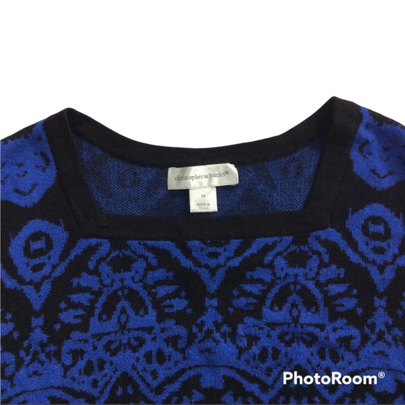 BLUE AND BLACK SLEEVELESS SWEATER - Picture 4 of 7